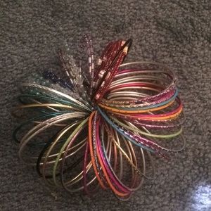 Metal and plastic bracelets